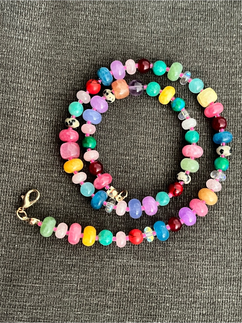 Candy theme stone necklace
